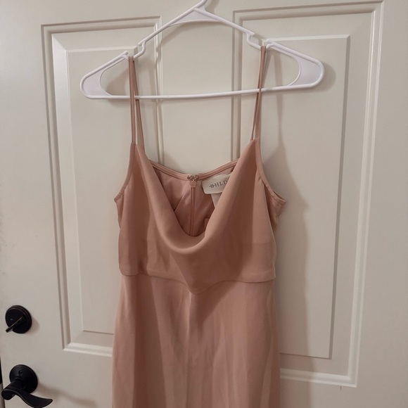 NWT BHLDN Cali Satin Charmeuse Midi Dress in "Oyster" Size 6 - Picture 12 of 13